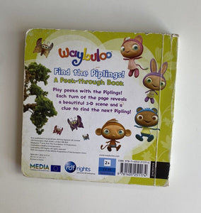 Waybuloo Find the Piplings peek through board book kids toddler, VGUC