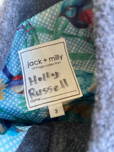 Jack & Milly kids girls toddler size 2 grey wool blend button up coat, VGUC