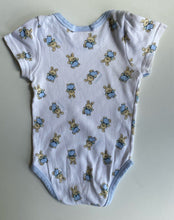 Load image into Gallery viewer, Bonds Babygro baby size 3-6 months white blue bodysuit bunnies, VGUC
