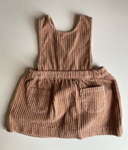 Anko baby girl toddler size 18-24 months dusty pink cord pinafore dress, VGUC