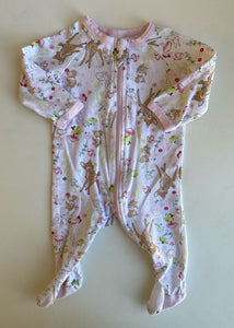 Disney baby girl size 0-3 months pink Bambi Thumper one-piece, VGUC