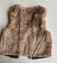 Load image into Gallery viewer, Cotton On Kids girls toddler size 3 light brown fluffy vest, VGUC
