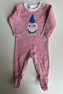 Seed baby size 0-3 months red white stripe one-piece gnome, VGUC