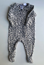 Load image into Gallery viewer, Cotton On baby girl size 0-3 months beige black leopard print one-piece, VGUC
