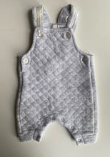 Load image into Gallery viewer, Purebaby baby size newborn grey quilted jumpsuit one-piece, VGUC
