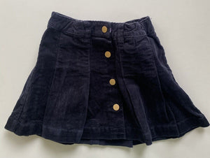 GANT kids girls toddler size 36 months navy blue cord button up skirt, VGUC