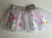 Load image into Gallery viewer, Peter Alexander baby girl size Small 9-18 months white stars tutu skirt, VGUC
