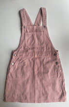 Load image into Gallery viewer, Cotton On Kids girls size 9-10 pink denim pinafore dress, VGUC
