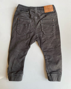 Indie Kids baby boy size 12-18 months grey stretch jeans pants, GUC