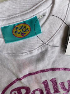 Cotton On Kids x Polly Pocket kids girls size 2 white short sleeve t-shirt, BNWT