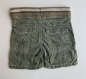 Pumpkin Patch baby boy size 3-6 months olive green cargo shorts, VGUC