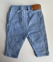 Load image into Gallery viewer, Huxbaby baby size 3-6 months blue denim drawstring jeans pants, GUC
