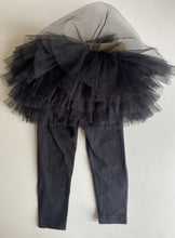 Load image into Gallery viewer, Rock Your Kid kids girls size 2 years black gold spot tutu leggings, VGUC
