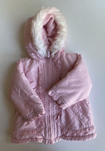 Load image into Gallery viewer, London Fog baby girl size 9-12 months pink hooded zip up jacket coat, VGUC
