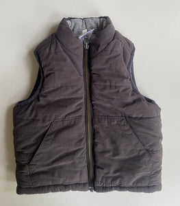 Seed kids toddler size 2 grey puffer vest zip, VGUC