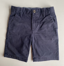 Load image into Gallery viewer, Next kids boys size 4 years navy blue adjustable waist chino shorts, VGUC
