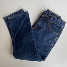 Load image into Gallery viewer, Guess Jeans kids size 5 dark blue denim straight leg jeans, VGUC
