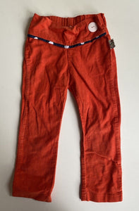 Pear & Bear kids girls size 4 orange cord high waisted pants, GUC