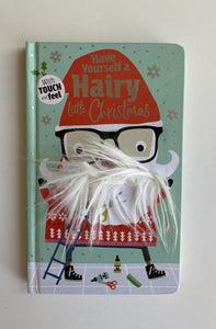 Have Yourself a Hairy Little Christmas hardcover kids touch and feel book, VGUC