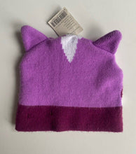 Load image into Gallery viewer, Pumpkin Patch baby toddler size M (30-53cm head) purple knit raccoon beanie BNWT
