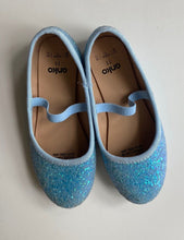 Load image into Gallery viewer, Anko kids girls size EUR 30/US 12 blue glitter ballet flat shoes, VGUC
