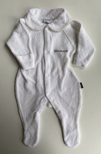 Bonds baby size 0-3 months wondersuit white terry towelling collared, EUC