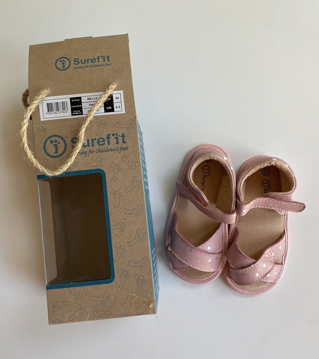 Surefit kids girls toddler size EUR 22 pink sandals shoes, BNWT