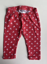 Load image into Gallery viewer, Ricochet baby girl size 0-3 months red white cherry leggings pants, GUC
