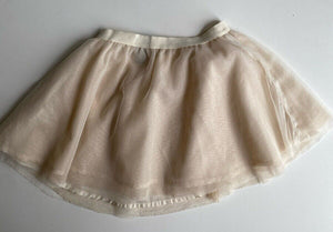 Gap baby girl size 18-24 months gold tutu elastic waist skirt, VGUC