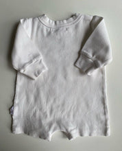 Load image into Gallery viewer, Soll. The Label baby size 0-3 months white ribbed romper one-piece, GUC
