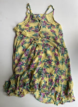 Load image into Gallery viewer, Tilii kids girls size 12 yellow pink floral summer dress, VGUC
