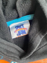 Load image into Gallery viewer, Space Jam kids size 4 black hooded pullover jumper Tune Squad, GUC
