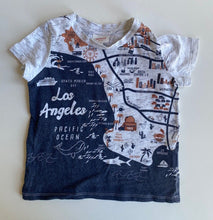 Load image into Gallery viewer, Seed kids toddler size 2 grey marle short sleeve t-shirt map Los Angeles, VGUC
