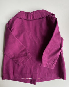 Higgledee baby girl size 12-18 months purple button up jacket, VGUC