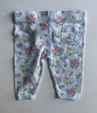 Load image into Gallery viewer, Cotton On baby girl size 0-3 months blue pink floral leggings pants, VGUC
