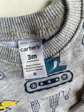 Load image into Gallery viewer, Carter&#39;s baby boy size 0-3 months grey jumper diggers, VGUC
