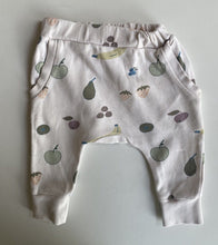 Load image into Gallery viewer, Wilson &amp; Frenchy baby size 3-6 months white track pants fruit, VGUC
