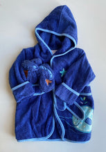 Load image into Gallery viewer, Koala Baby baby size 3-6 months blue hooded dressing gown booties ocean, BNWT
