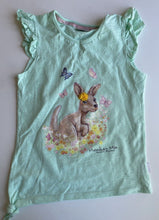 Load image into Gallery viewer, W.A. Jacobs kids girls size 9-10 years green t-shirt Monkey Mia, VGUC
