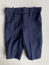 Load image into Gallery viewer, Ollie&#39;s Place baby boy size 3-6 months navy blue suit formal pants, VGUC
