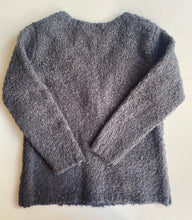 Load image into Gallery viewer, Little Leona kids girls size 5 grey gold flecks knit cardigan jumper, VGUC
