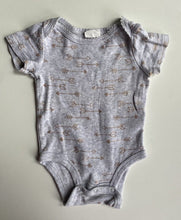 Load image into Gallery viewer, Babies R Us baby girl size 0-3 months grey gold arrows bodysuit t-shirt, VGUC
