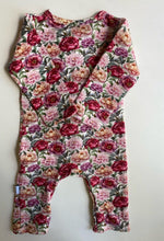 Load image into Gallery viewer, Daisy &amp; Moose baby girl size 3-6 months pink floral belted one-piece, VGUC
