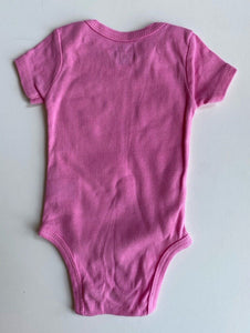 Calvin Klein baby girl size 0-3 months pink t-shirt bodysuit top, VGUC