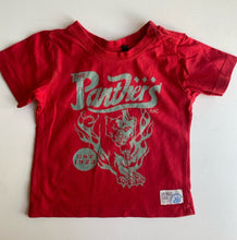 Load image into Gallery viewer, Bauhaus Cubs baby boy size 6-12 months red Panthers short sleeve t-shirt, VGUC
