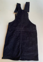 Load image into Gallery viewer, Kids &amp; Co. kids girls size 7 black cord pinafore dress, VGUC
