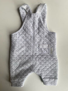 Purebaby baby size newborn grey quilted jumpsuit one-piece, VGUC