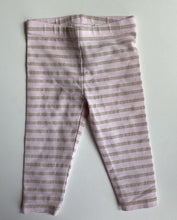 Load image into Gallery viewer, Country Road baby girl size 3-6 months pink gold stripe leggings pants, VGUC
