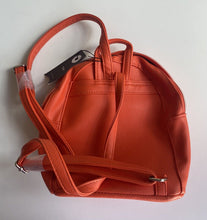 Load image into Gallery viewer, Typo kids girls orange faux leather mini backpack, BNWT
