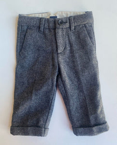 Gap baby boy size 12-18 months grey tweed knit formal pants, VGUC